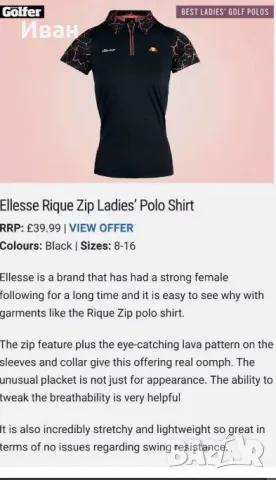 -75% НОВА Дамска поло тениска ELLESSE golf rique polo, снимка 5 - Тениски - 47645504