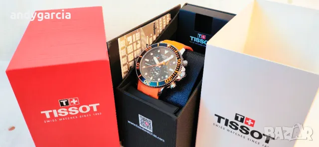 TISSOT SEASTAR 1000 CHRONOGRAPH мъжки часовник хронограф T120.417.17.051.01 КАТО НОВ кутия комплект, снимка 3 - Мъжки - 47763069