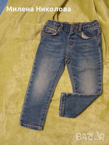 Дънки Зара с 2 блузки подарък, снимка 3 - Комплекти за бебе - 53929577