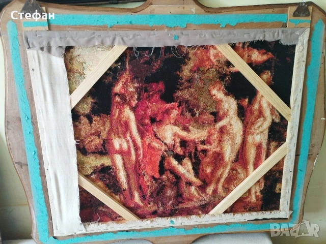 Голям гоблен в рамка., снимка 2 - Гоблени - 51229816