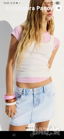 Дънкова пола, снимка 4 - Поли - 54301402