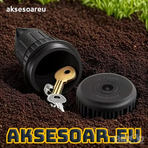 Скривател за ключове за градина реалистичен подземен сейф тип поливна система здрава пластмаса, снимка 3 - Кутии за съхранение - 53873648