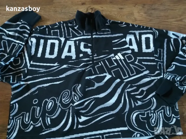 Adidas Allover Print Doubleknit Half Zip Sweatshirt - страхотно дамско горнище КАТО НОВО Л, снимка 9 - Спортни екипи - 48492980