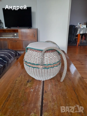 Стара плетена чанта #11