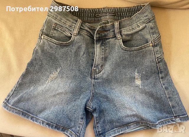 Дънкови къси панталони, снимка 1 - Къси панталони и бермуди - 45593130