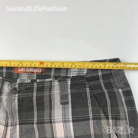 LEE Dungarees мъжки къси панталони размер 38 XXL каре, снимка 4 - Къси панталони - 54173135