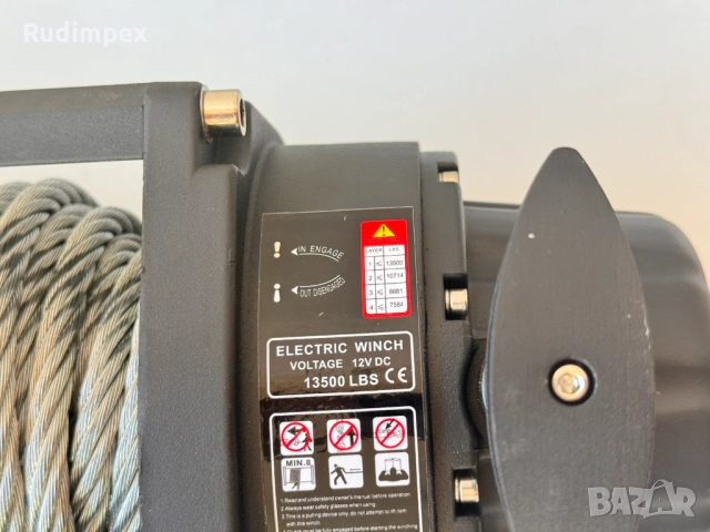 Лебедка TITAN ULTRA 13500 Lbs , 12V, електрическа, за пътна помощ и джип, снимка 4 - Аксесоари и консумативи - 53069487