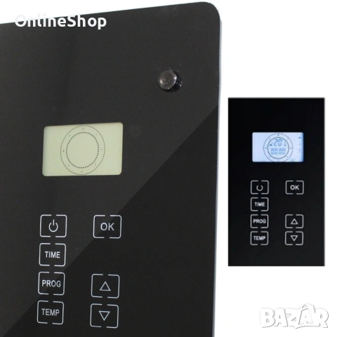 Електрически стъклен конвектор 2000W, черен, стилен, стенен, снимка 6 - Други - 53083640