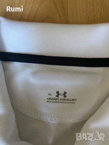 Оригинална мъжка Бяла тениска Under Armor ! XL, снимка 4 - Тениски - 46612175