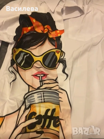 Риза с принт. , снимка 3 - Ризи - 52924991