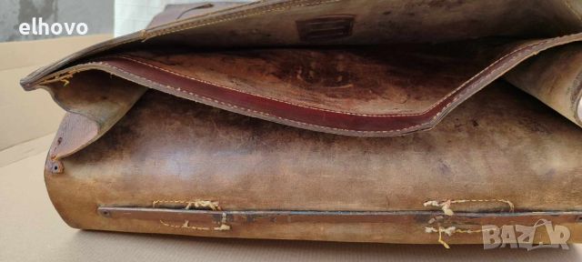 Стара кожена чанта#1, снимка 5 - Антикварни и старинни предмети - 46371547
