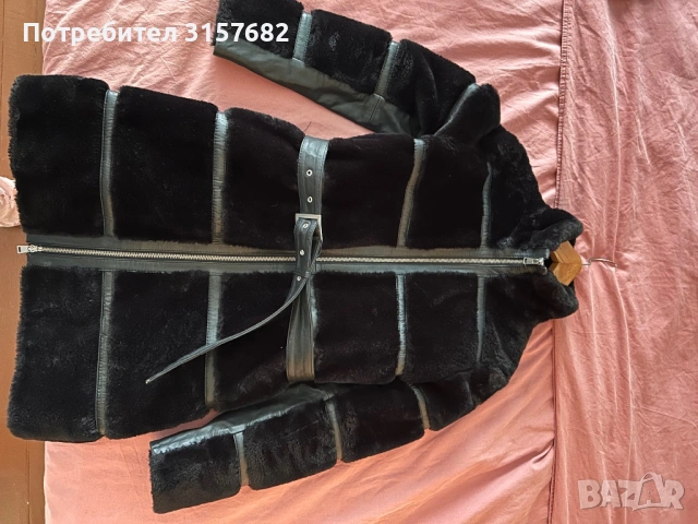 Палто с естествен косъм, снимка 3 - Палта, манта - 53628772