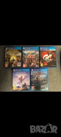 Far Cry 5 & 4, Gran Turismo Sport, Horizon Zero Dawn, God of War - PS4 / PS5