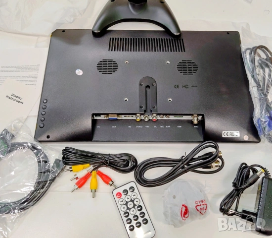 Монитор 12v 15.6” IPS, FULL HD Монитор за кола, камион, автомобил, компютър, HDMI, VGA с говорители, снимка 11 - Аксесоари и консумативи - 53873231