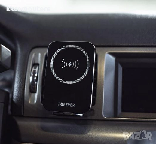 FOREVER MACH-100 Магнитна Wireless Стойка за автомобил /Черен/ Баркод : 2402748, снимка 2 - Оригинални зарядни - 52176604