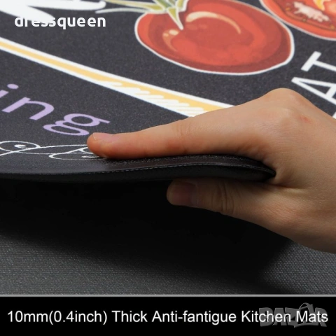 4571 Водоустойчив комплект пътеки за кухня (2 части) – Противоплъзгащи и практични, снимка 4 - Пътеки - 53814956