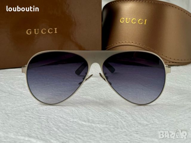 Gucci 2024 мъжки дамски унисекс слънчеви очила авиатор 5 цвята, снимка 9 - Слънчеви и диоптрични очила - 45521172