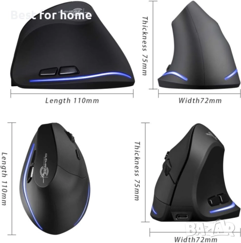 Безжична оптична мишка zelotes, снимка 6 - Клавиатури и мишки - 52415151