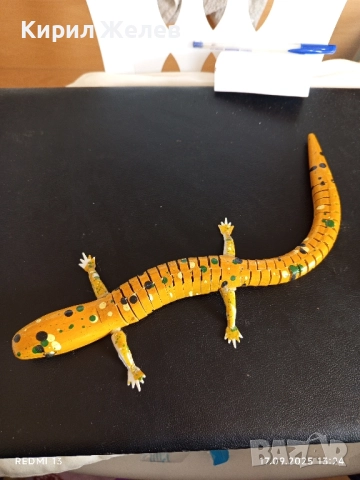Дървен гущер саламандър сувенир за КОЛЕКЦИЯ ДЕКОРАЦИЯ 49455