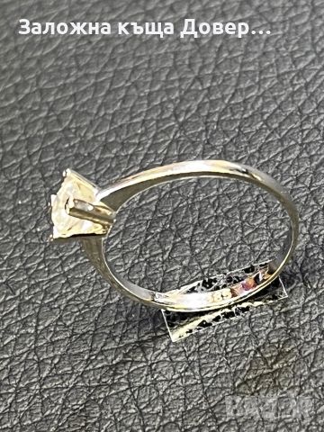Златен пръстен венчална годежна халка  14 к 585 бяло злато gold zlato  prasten, снимка 3 - Пръстени - 46295608