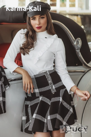 Lucy fashion пола с висока талия , снимка 2 - Поли - 52418850