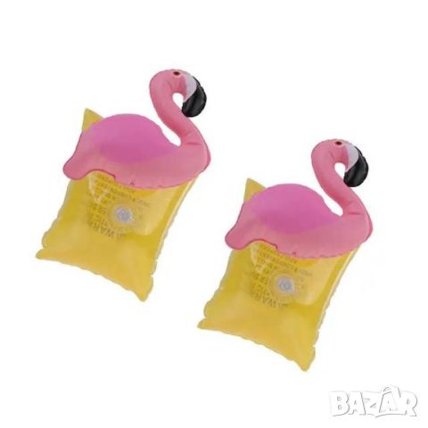 Плувай с усмивка - Детски надуваеми ленти с фламинго,за забавление и безопасност - 2бр в компллект, снимка 3 - Надуваеми играчки - 45354679