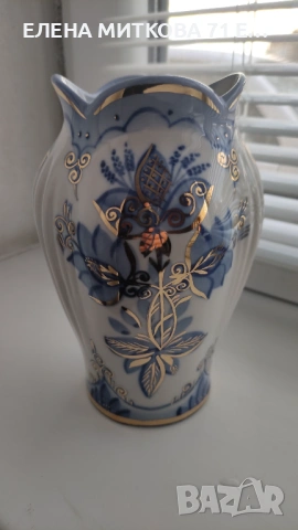 Порцеланова ваза СССР *Кисловодски завод за порцелан-Феникс* , снимка 3 - Вази - 54187675