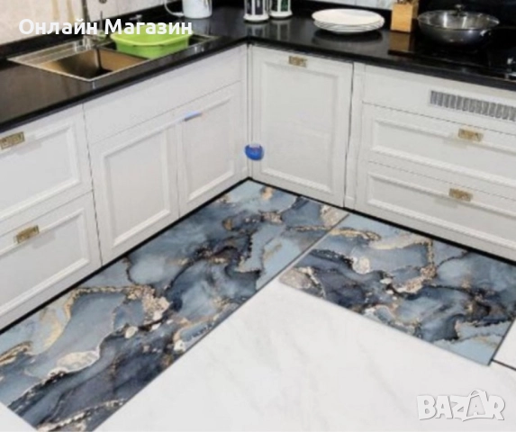 Комплект водоустойчиви противоплъзгащи постелки за кухня, различни цветове