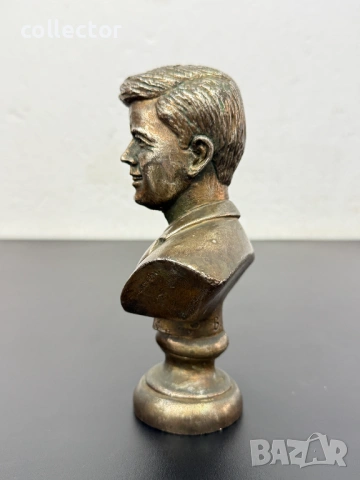 Метален бюст / статуетка на Джон Кенеди. №7964, снимка 5 - Колекции - 53857133