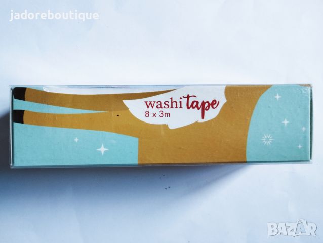 8 бр/к-кт Декоративно тиксо Washi tape Коледни мотиви, снимка 3 - Други - 46245026