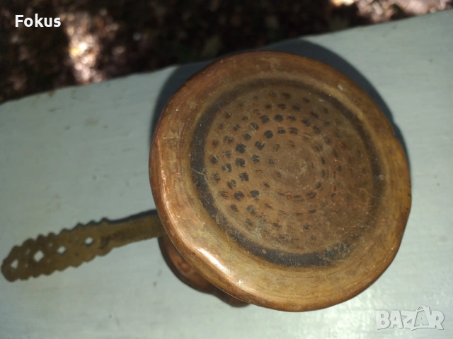 КОВАНО МЕДНО ДЖЕЗБЕ БАКЪР, снимка 5 - Антикварни и старинни предмети - 53512433