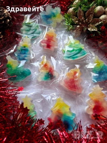 Коледни глицеринови сапунчета за подаръци, снимка 2 - Коледни подаръци - 52676365