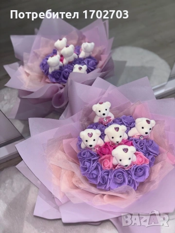 Букет с мечета и рози