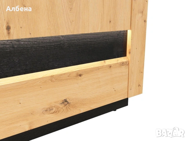 ТВ шкаф Ostia RTV2S – Дъб Артизан / Черен Дъб, снимка 5 - Шкафове - 53871412