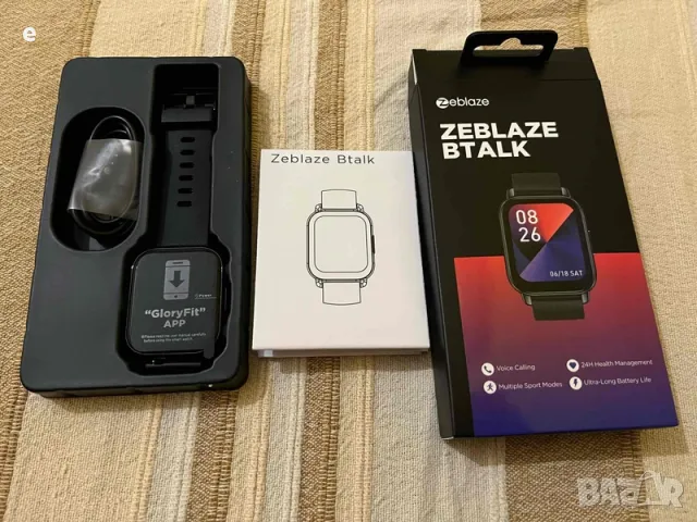 Zeblaze Btalk Smartwatch, 1,86 HD сензорен екран, Bluetooth разговори,Водоустойчив IP68. Черен НОВ, снимка 2 - Смарт часовници - 47963137