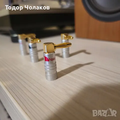 Nakamichi 4 броя конектори,тип banana позлатени 24к, снимка 4 - Други - 31182436