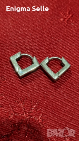 Сребърни обеци 925 проба, 2,86 гр, снимка 4 - Обеци - 52514715