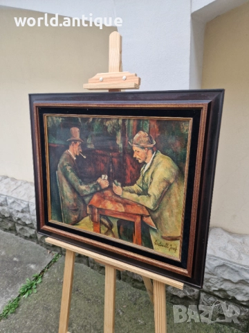 Уникална антикварна холандска авторска майсторска картина масло върху платно , снимка 7 - Картини - 52990764