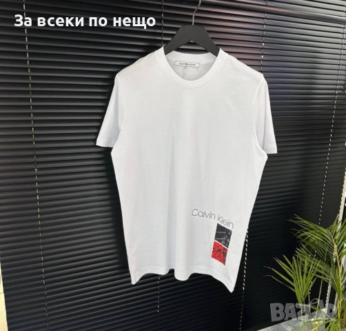 Calvin Klein Мъжка Бяла Тениска👕Мъжка Блуза С Къс Ръкав В Бял Цвят Код Mens P.284
