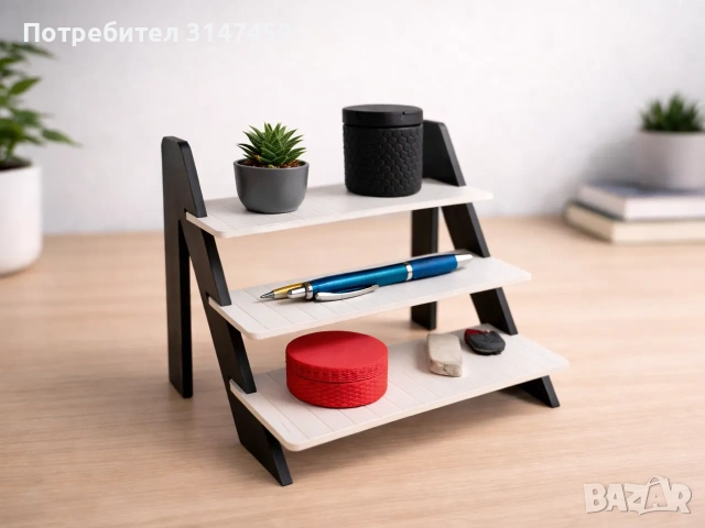 Дизайнерски 3D принтиран органайзер за бюро – 3 нива