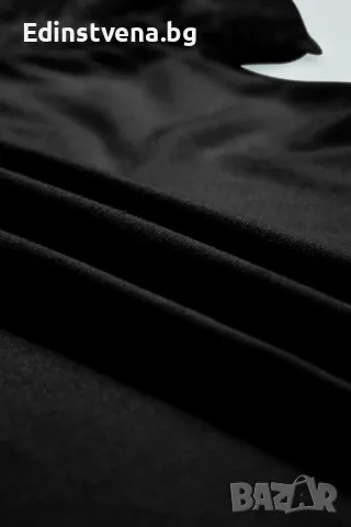 Дамска блуза в черно с къси ръкави с бродерия, снимка 14 - Други - 50022091