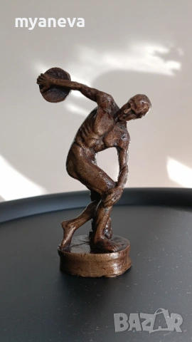 Дискохвъргачът или „Дискобол“ , бронзова статуетка , снимка 6 - Статуетки - 53817587