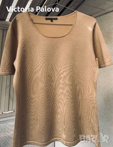 Копринена блуза тип тениска G.C. FONTANA MODA ITALIANA , снимка 8 - Корсети, бюстиета, топове - 45130541
