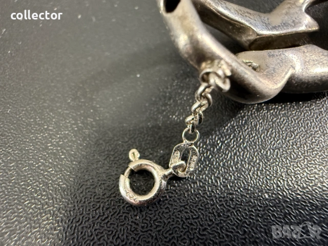 Дизайнерска сребърна гривна. №8106, снимка 6 - Гривни - 54200587