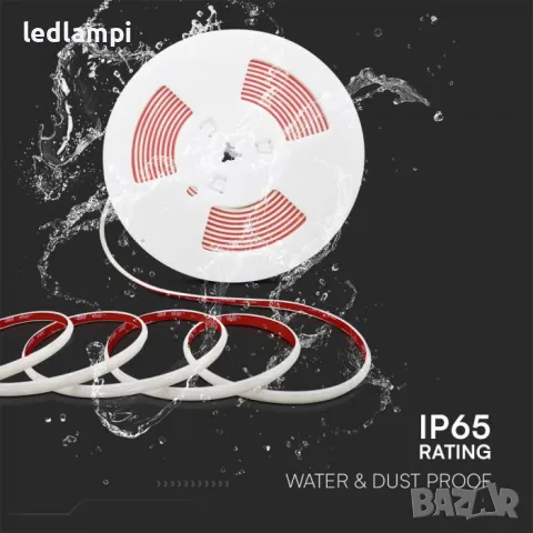 LED лента COB 220V IP65 286LED Топло Бяла Светлина 10m/ролка, снимка 5 - Лед осветление - 48282238