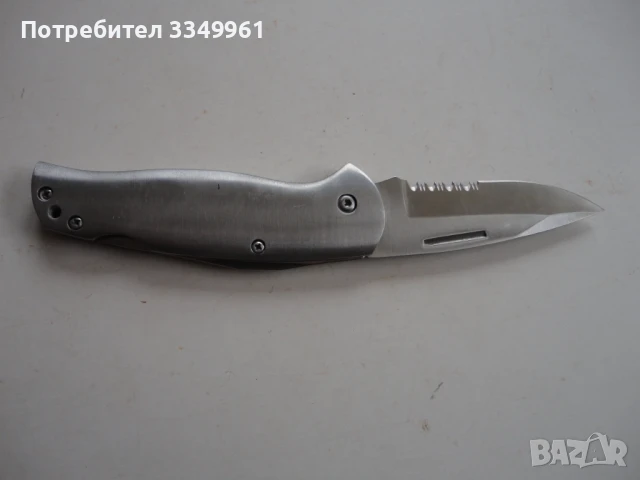 Немски полуавтомотичен ловен туристически нож 3, снимка 3 - Ножове - 51275326