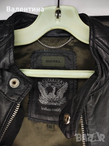 Diesel кожено мъжко яке, естествена кожа, М, снимка 9 - Якета - 53097235