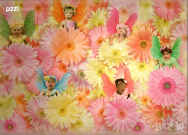 Пъзел "Flowers babies" Clementoni 1000 части, снимка 1