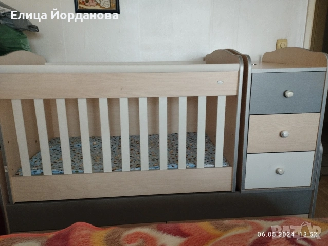 Комбинирана бебешка кошара, снимка 2 - Мебели за детската стая - 54210653