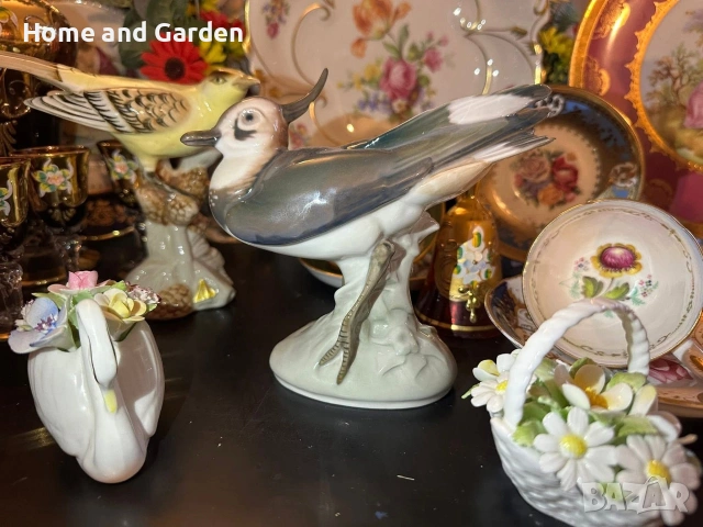 Bing & Grøndahl Royal Copenhagen Чибис circa 1980 г. Дания порцелан фигура, снимка 4 - Антикварни и старинни предмети - 54025940